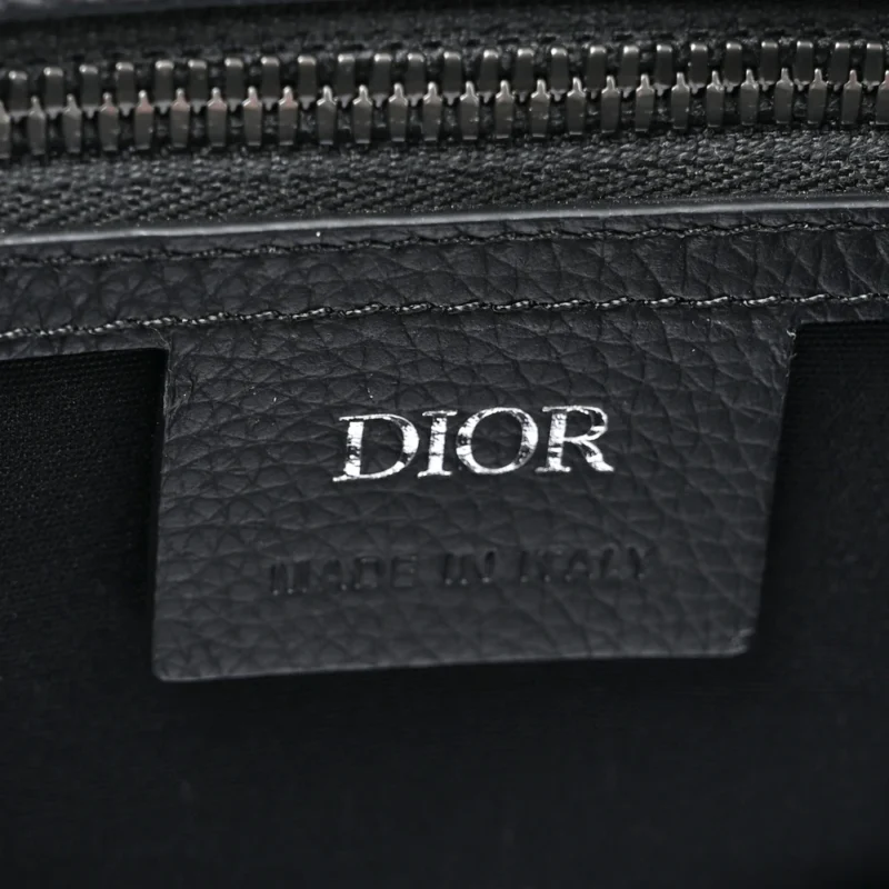 DIOR MEDIUM WEEKENDER 25 BAG BLACK MAXI OBLIQUE CANVAS RUTHENIUM HARDWARE - Image 2