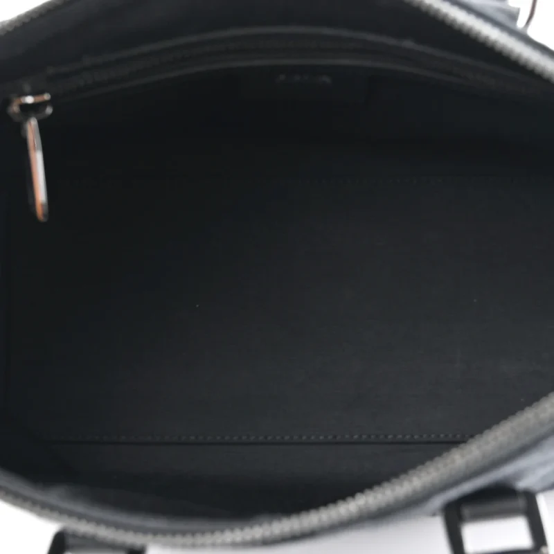 DIOR MEDIUM WEEKENDER 25 BAG BLACK MAXI OBLIQUE CANVAS RUTHENIUM HARDWARE - Image 7