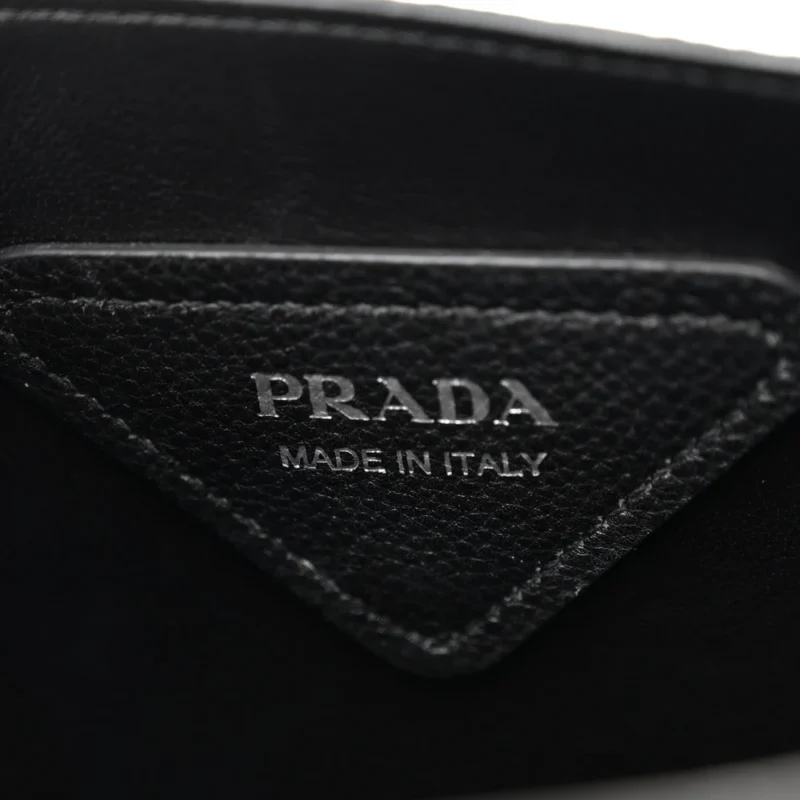 PRADA MEDIUM DYNAMIQUE TOTE BLACK VITELLO DAINO LEATHER - Image 2