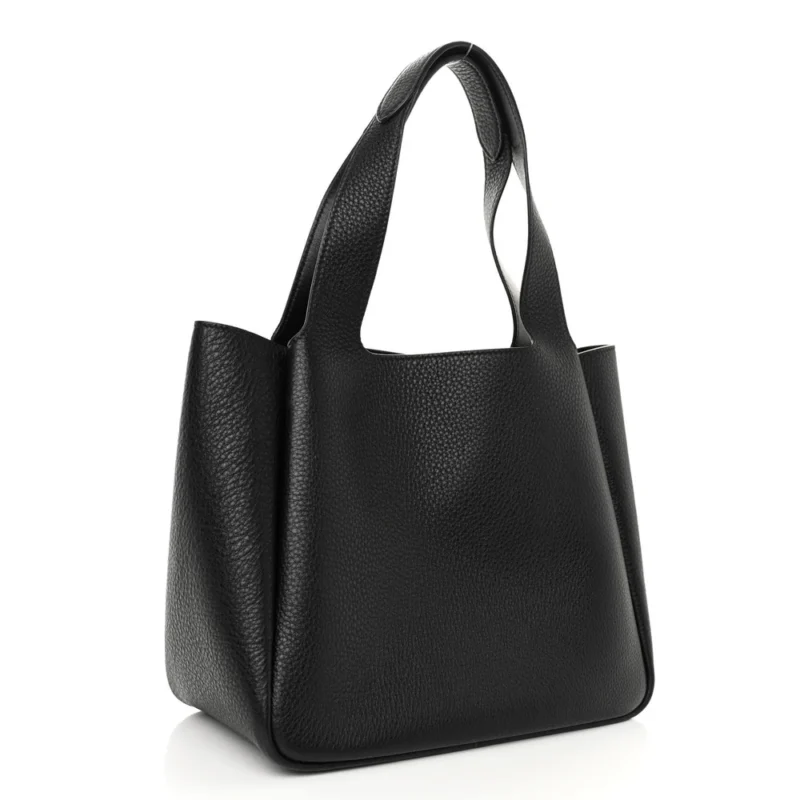 PRADA MEDIUM DYNAMIQUE TOTE BLACK VITELLO DAINO LEATHER - Image 3