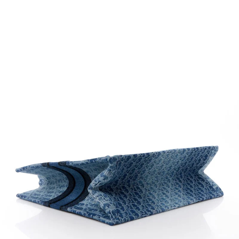 DIOR MINI POUCH NAVY BLUE OBLIQUE CANVAS SILVER HARDWARE - Image 6