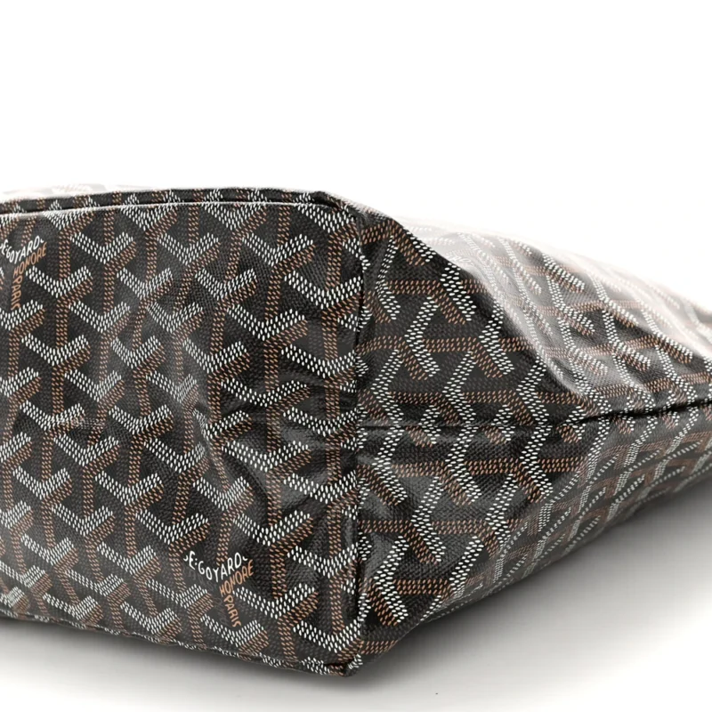 GOYARD SAINT LOUIS TOTE PM BLACK/GOLD GOYARDINE CANVAS - Image 4