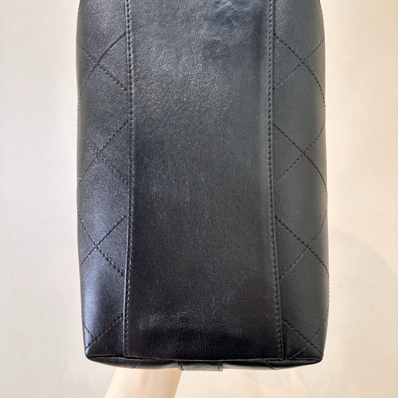 CHANEL BLACK WILLOW BUCKET TOTE BAGS QUILTED LAMBSKIN LEATHER SHOULDER BAG - Image 10