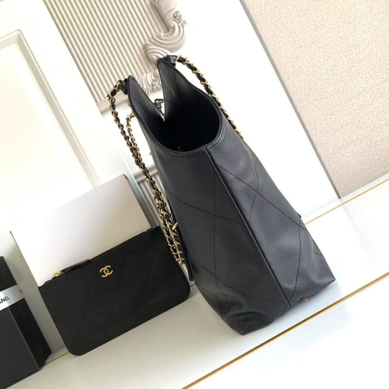 CHANEL BLACK QUILTED CATTLE LEATHER TOTE BAGS 36X59X13CM SHOULDER BAGS - Image 4