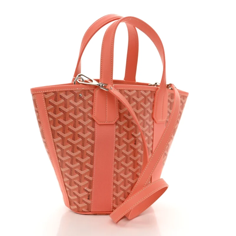 GOYARD BELHARRA TOTE PM CORAL GOYARDINE CANVAS - Image 2