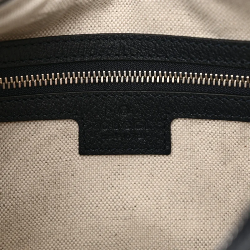 GUCCI LARGE WEB ATTACHE SHOULDER BAG BEIGE/BLUE GG SUPREME MONOGRAM CANVAS & TEXTURED CALFSKIN LEATHER SILVER HARDWARE - Image 2