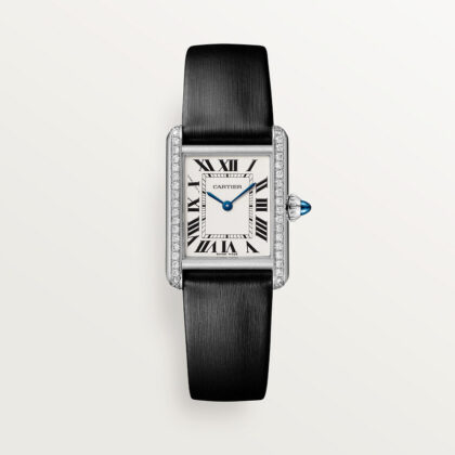 TANK MUST WATCH SMALL MODEL QUARTZ MOVEMENT STEEL DIAMONDS LEATHER CRW4TA0016