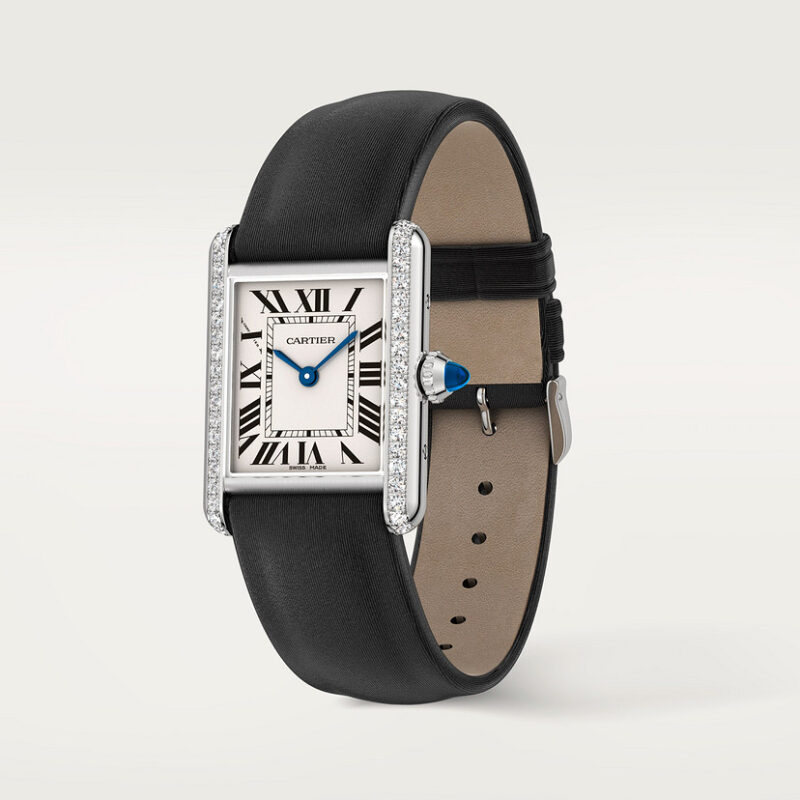 TANK MUST WATCH SMALL MODEL QUARTZ MOVEMENT STEEL DIAMONDS LEATHER CRW4TA0016 - Image 3