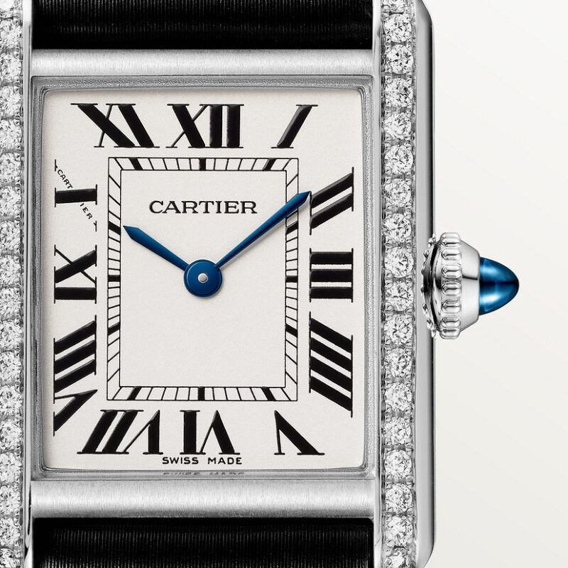 TANK MUST WATCH SMALL MODEL QUARTZ MOVEMENT STEEL DIAMONDS LEATHER CRW4TA0016 - Image 7
