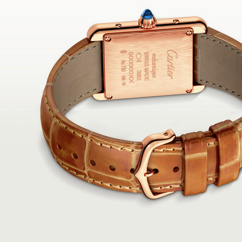 TANK LOUIS CARTIER WATCH SMALL MODEL ROSE GOLD CRWGTA0010 - Image 4