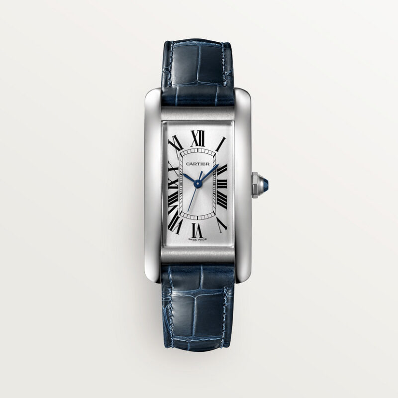 TANK AM??RICAINE WATCH MEDIUM MODEL STEEL LEATHER CRWSTA0044