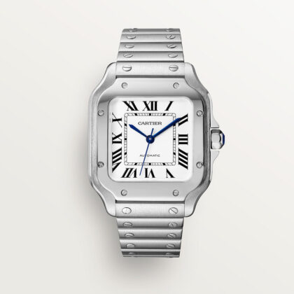 SANTOS DE CARTIER WATCH MEDIUM MODEL STEEL CRWSSA0029