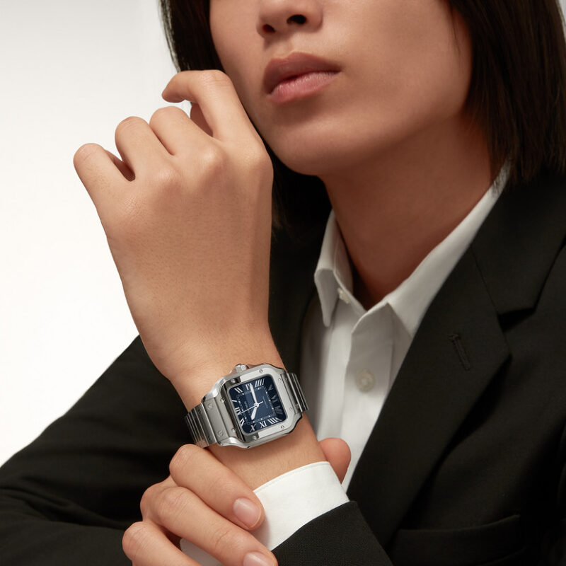 SANTOS DE CARTIER WATCH MEDIUM MODEL STEEL CRWSSA0063 - Image 8