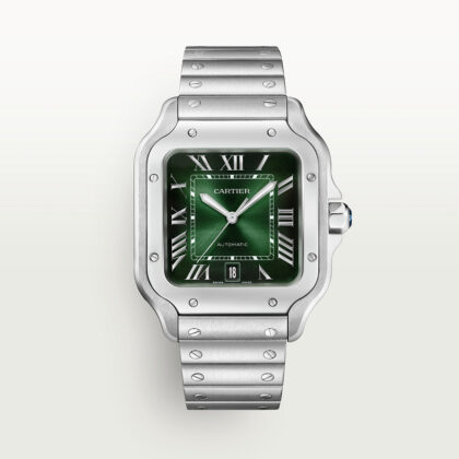 SANTOS DE CARTIER WATCH LARGE MODEL STEEL CRWSSA0062