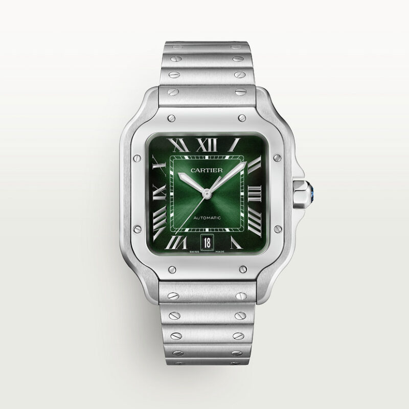 SANTOS DE CARTIER WATCH LARGE MODEL STEEL CRWSSA0062