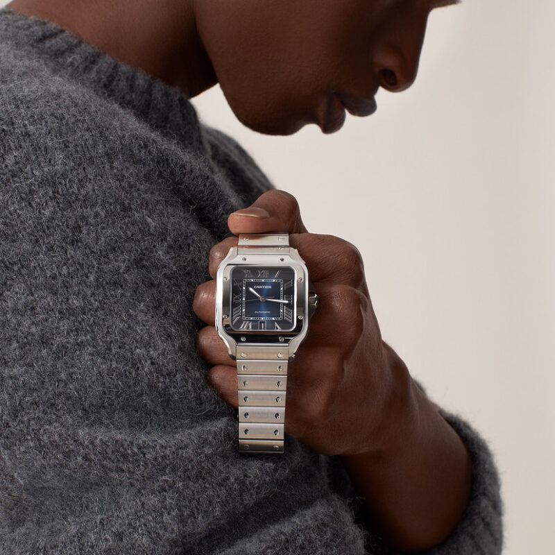 SANTOS DE CARTIER WATCH LARGE MODEL STEEL CRWSSA0030 - Image 11