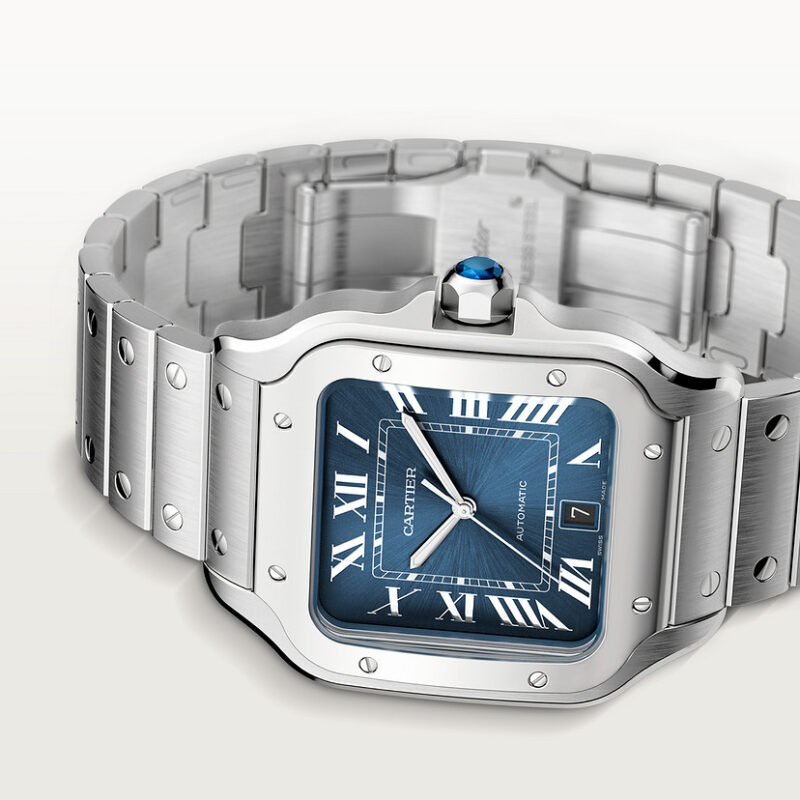 SANTOS DE CARTIER WATCH LARGE MODEL STEEL CRWSSA0030 - Image 7