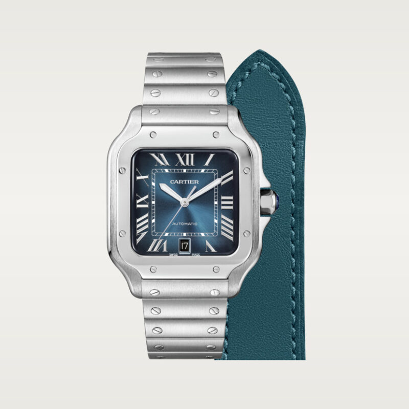 SANTOS DE CARTIER WATCH LARGE MODEL STEEL CRWSSA0030 - Image 8