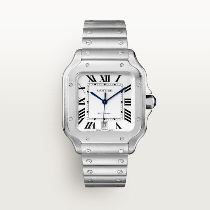 SANTOS DE CARTIER WATCH LARGE MODEL STEEL CRWSSA0018