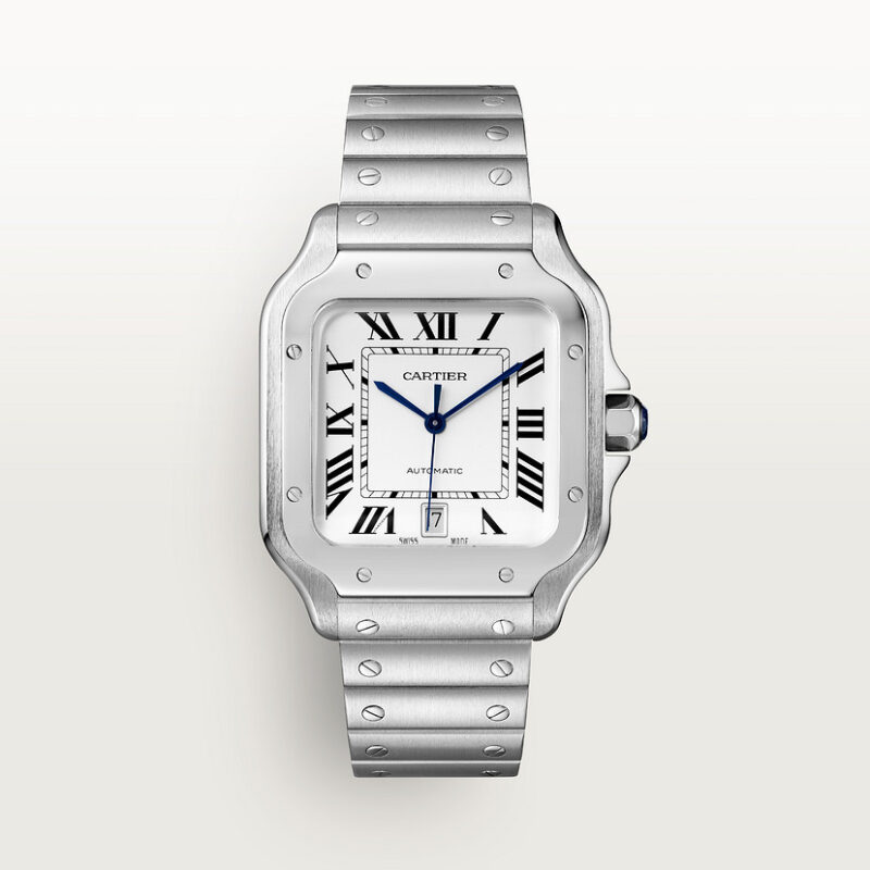 SANTOS DE CARTIER WATCH LARGE MODEL STEEL CRWSSA0018 - Image 2