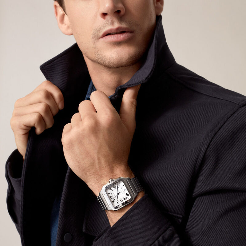 SANTOS DE CARTIER WATCH LARGE MODEL STEEL CRWSSA0018 - Image 11