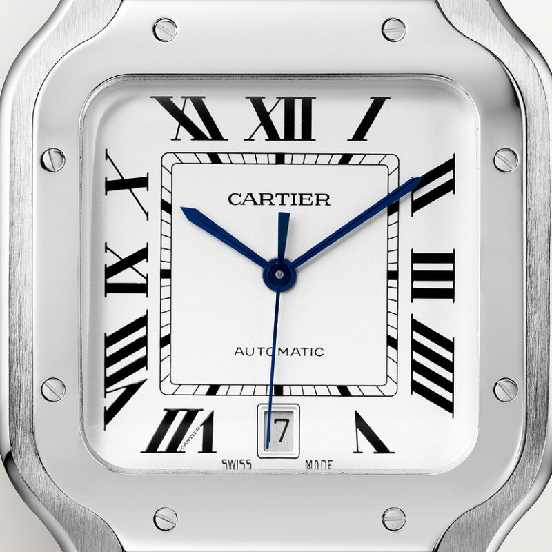 SANTOS DE CARTIER WATCH LARGE MODEL STEEL CRWSSA0018 - Image 4