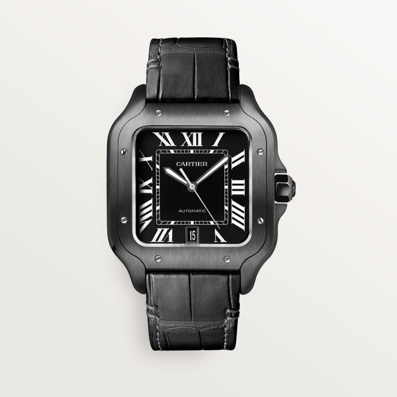 SANTOS DE CARTIER WATCH LARGE MODEL STEEL ADLC CRWSSA0039