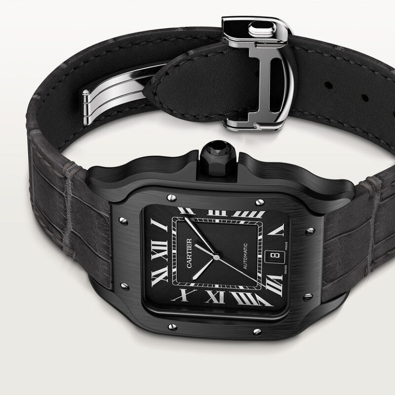 SANTOS DE CARTIER WATCH LARGE MODEL STEEL ADLC CRWSSA0039 - Image 8