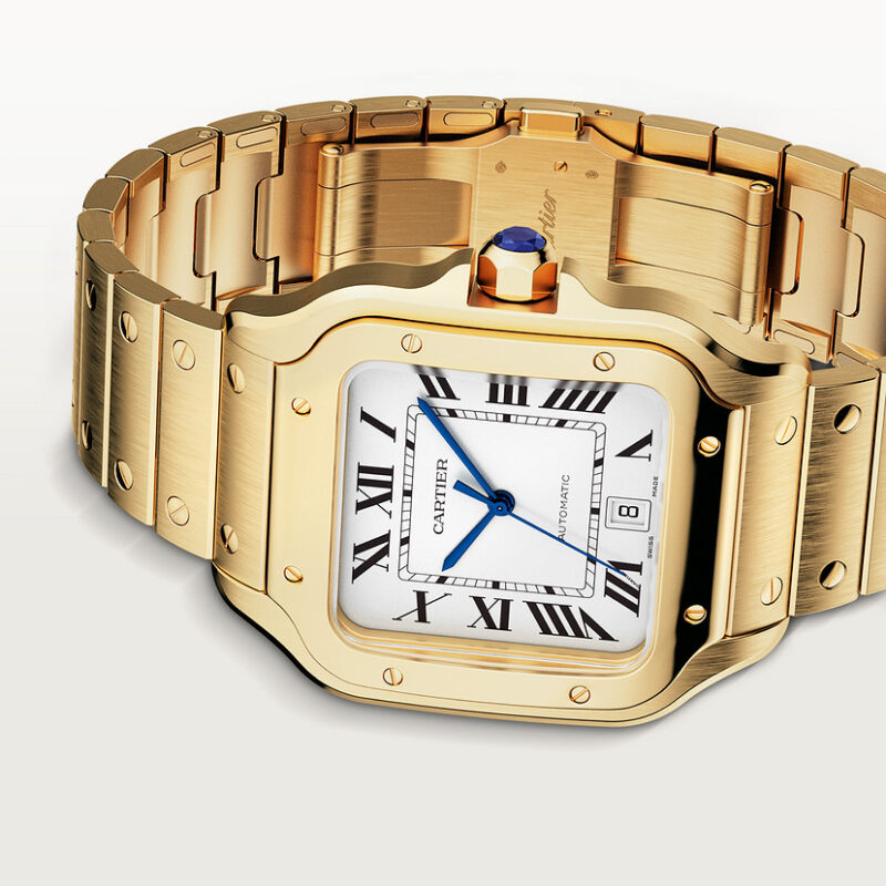 SANTOS DE CARTIER WATCH LARGE MODEL YELLOW GOLD CRWGSA0029 - Image 8