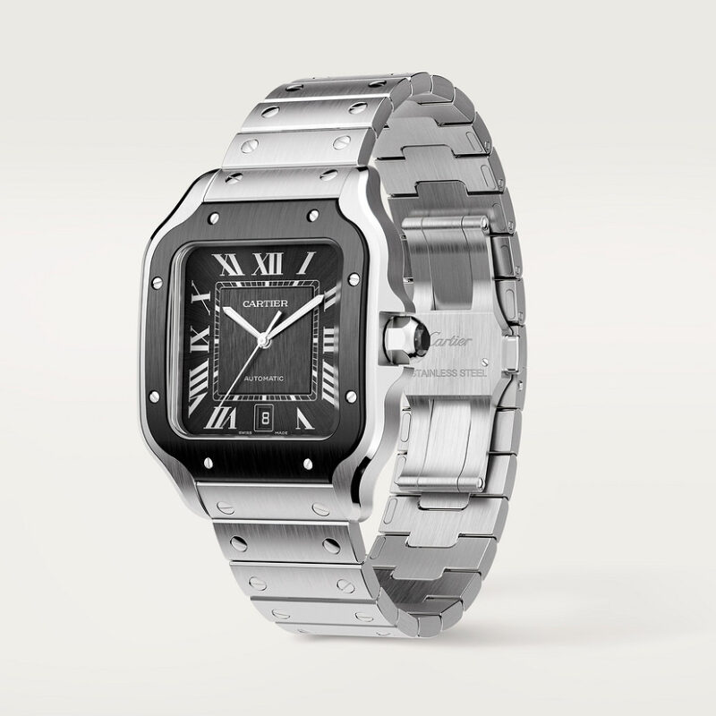 SANTOS DE CARTIER WATCH LARGE MODEL STEEL ADLC CRWSSA0037 - Image 2