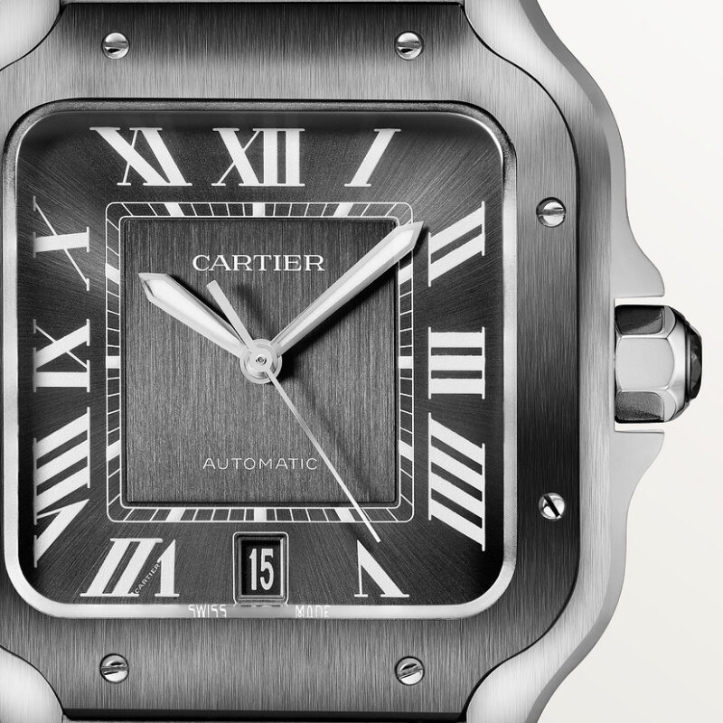 SANTOS DE CARTIER WATCH LARGE MODEL STEEL ADLC CRWSSA0037 - Image 7