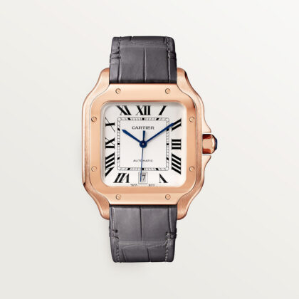 SANTOS DE CARTIER WATCH LARGE MODEL ROSE GOLD CRWGSA0019