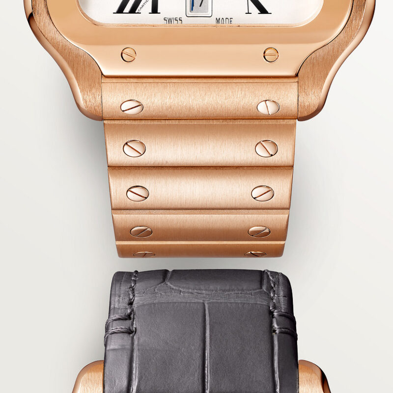 SANTOS DE CARTIER WATCH LARGE MODEL ROSE GOLD CRWGSA0018 - Image 4