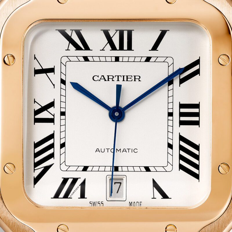 SANTOS DE CARTIER WATCH LARGE MODEL ROSE GOLD CRWGSA0018 - Image 5