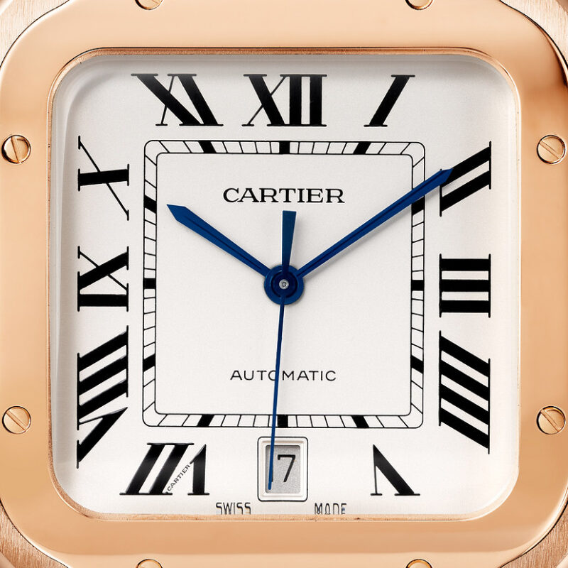 SANTOS DE CARTIER WATCH LARGE MODEL ROSE GOLD CRWGSA0018 - Image 6