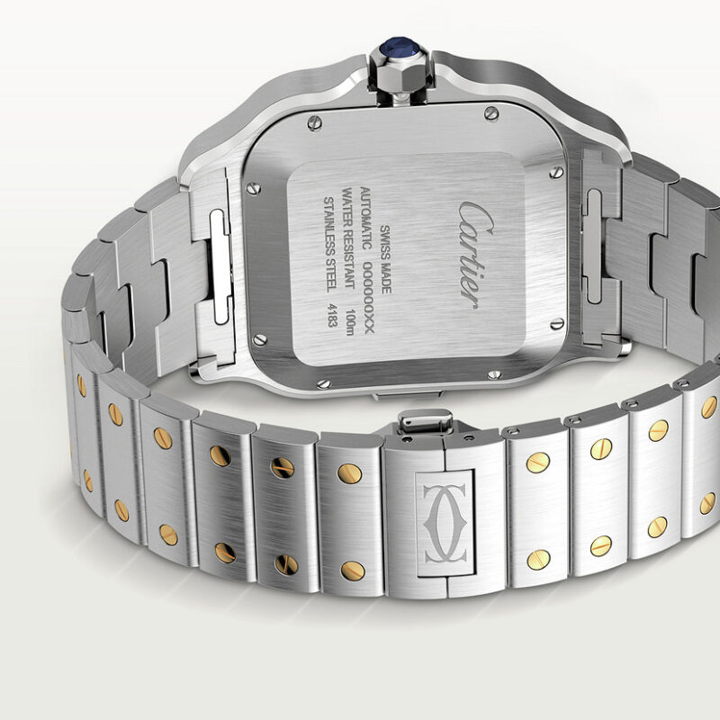 SANTOS DE CARTIER CHRONOGRAPH WATCH EXTRA-LARGE MODEL YELLOW GOLD STEEL CRW2SA0008 - Image 7