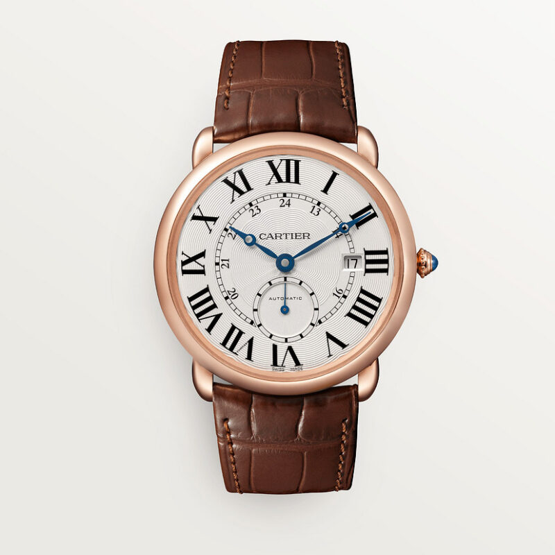 RONDE LOUIS CARTIER WATCH 40MM ROSE GOLD LEATHER CRW6801005 - Image 2