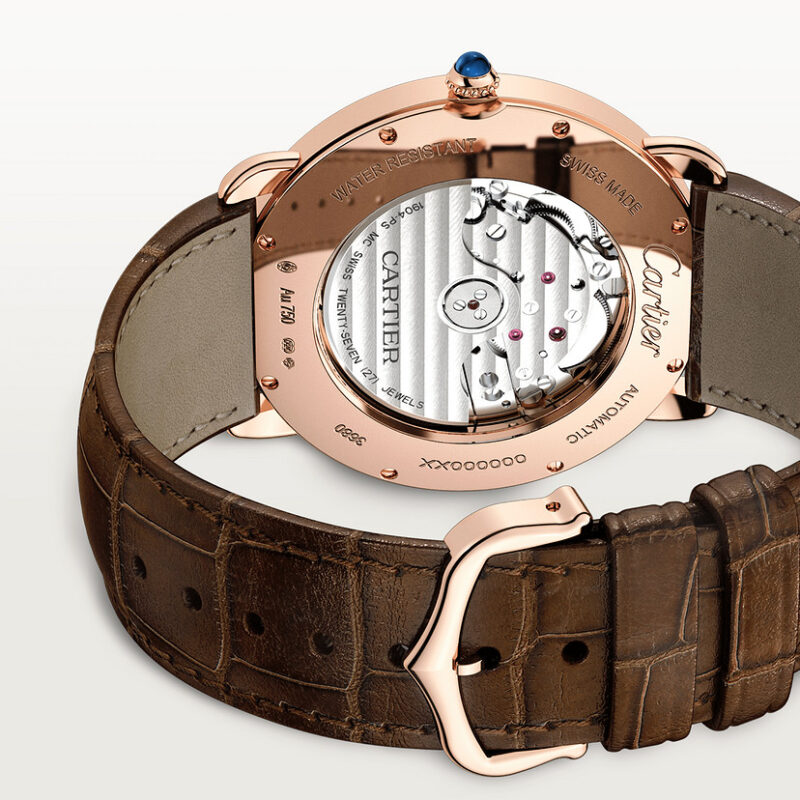 RONDE LOUIS CARTIER WATCH 40MM ROSE GOLD LEATHER CRW6801005 - Image 3