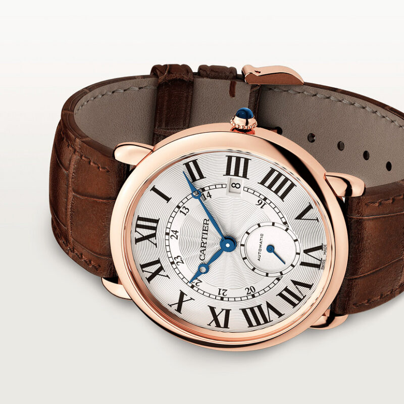 RONDE LOUIS CARTIER WATCH 40MM ROSE GOLD LEATHER CRW6801005 - Image 6