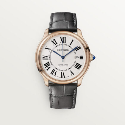 RONDE LOUIS CARTIER WATCH 40 MM ROSE GOLD LEATHER CRWGRN0011