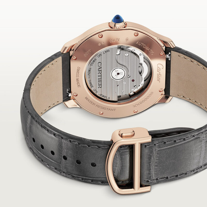 RONDE LOUIS CARTIER WATCH 40 MM ROSE GOLD LEATHER CRWGRN0011 - Image 3