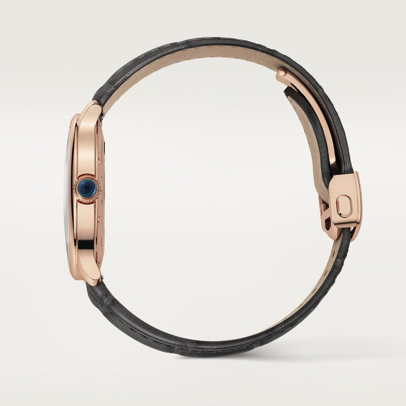 RONDE LOUIS CARTIER WATCH 40 MM ROSE GOLD LEATHER CRWGRN0011 - Image 4