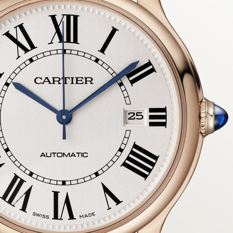 RONDE LOUIS CARTIER WATCH 40 MM ROSE GOLD LEATHER CRWGRN0011 - Image 6