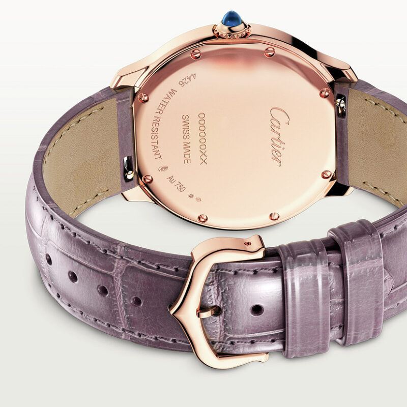 RONDE LOUIS CARTIER WATCH 36 MM QUARTZ MOVEMENT ROSE GOLD LEATHER CRWGRN0012 - Image 3