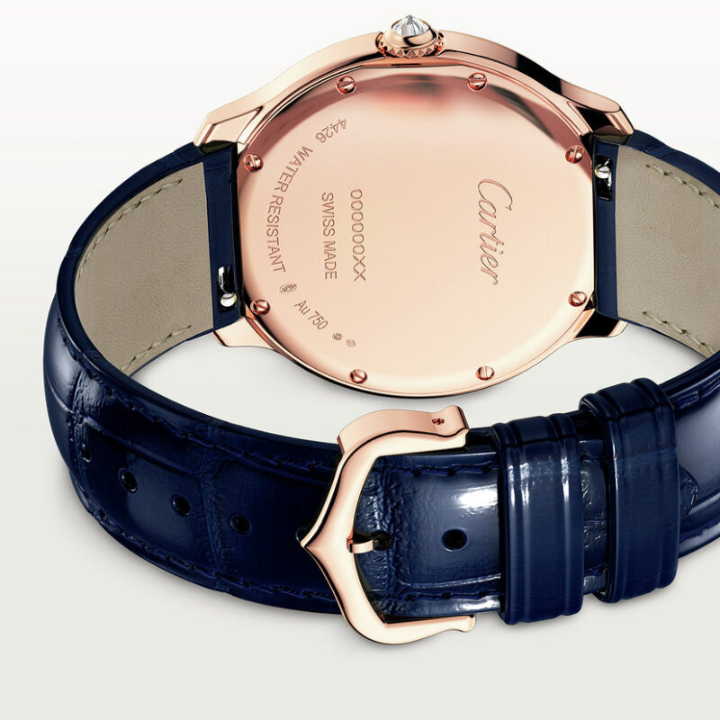 RONDE LOUIS CARTIER WATCH 36 MM QUARTZ MOVEMENT ROSE GOLD DIAMONDS LEATHER CRWJRN0010 - Image 3