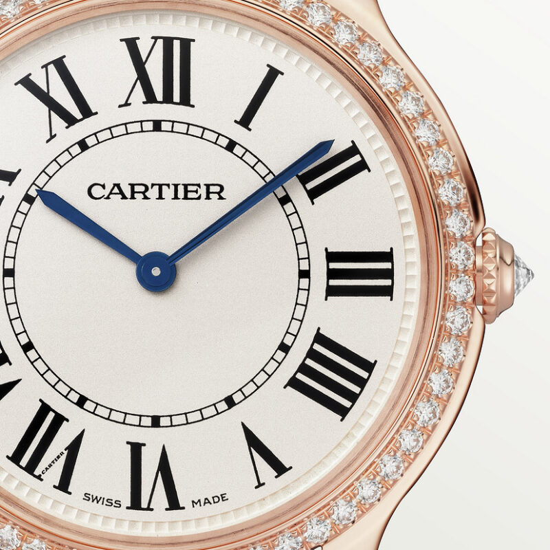 RONDE LOUIS CARTIER WATCH 36 MM QUARTZ MOVEMENT ROSE GOLD DIAMONDS LEATHER CRWJRN0010 - Image 6