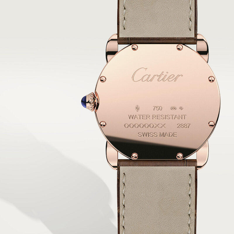 RONDE LOUIS CARTIER WATCH 29MM QUARTZ MOVEMENT ROSE GOLD LEATHER CRW6800151 - Image 2