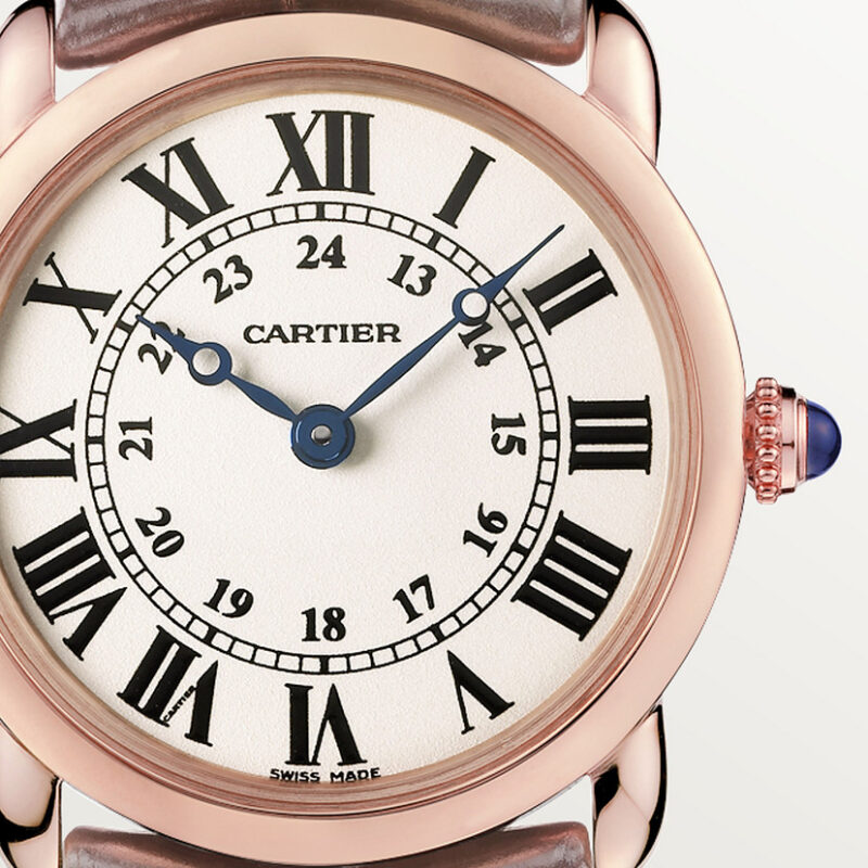 RONDE LOUIS CARTIER WATCH 29MM QUARTZ MOVEMENT ROSE GOLD LEATHER CRW6800151 - Image 6