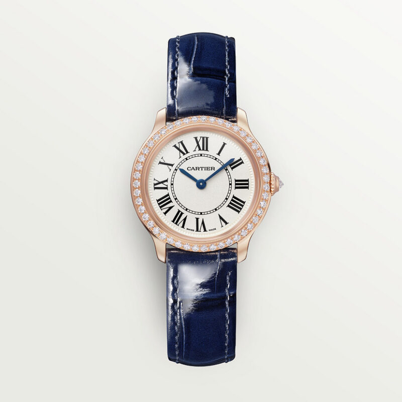 RONDE LOUIS CARTIER WATCH 29 MM QUARTZ MOVEMENT ROSE GOLD DIAMONDS LEATHER CRWJRN0009 - Image 2