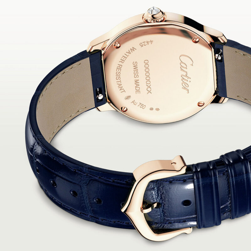 RONDE LOUIS CARTIER WATCH 29 MM QUARTZ MOVEMENT ROSE GOLD DIAMONDS LEATHER CRWJRN0009 - Image 3